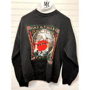 Vintage Santa Believe in Magic  Crewneck Sweatshirt XL